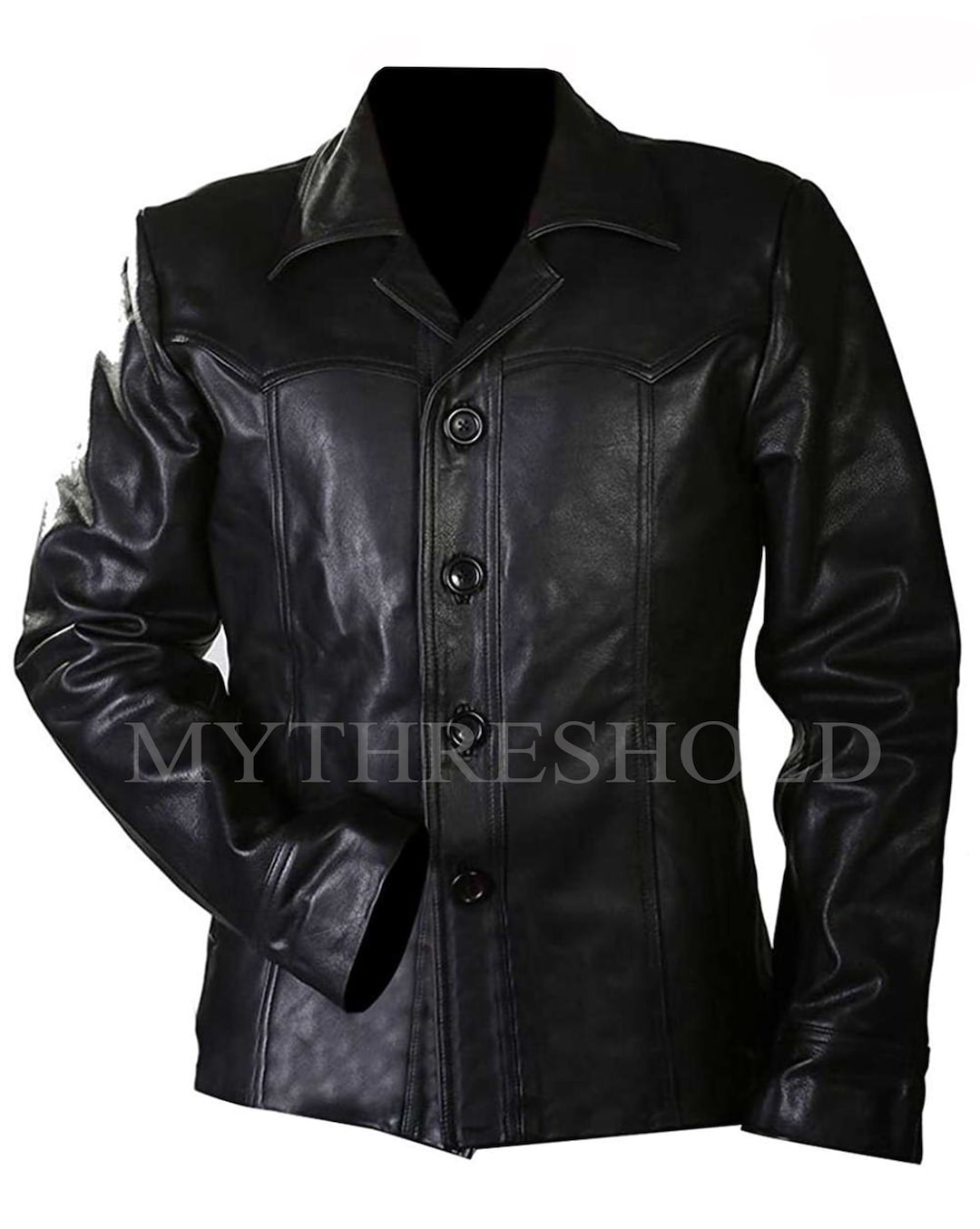 Mens Handmade Genuine Leather Jacket Coat BLACK Biker Jackets Etsy