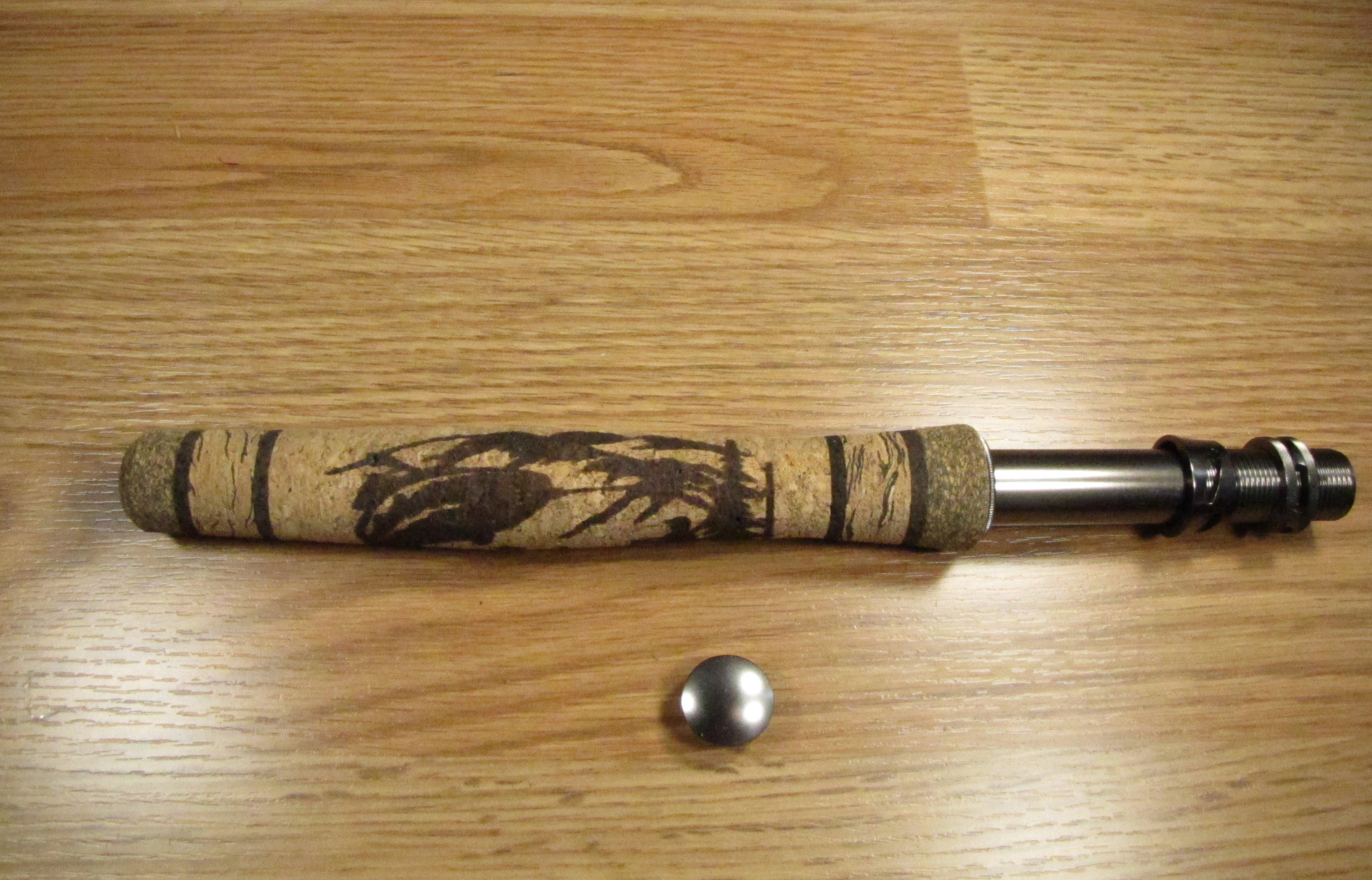 Half Wells Fly Rod Handle With Laser Burned Hunting and Fishing