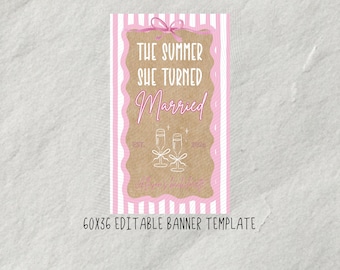 Plantilla de banner "El verano en que se casó" (Editar en Canva)