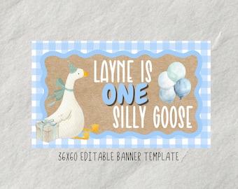 Plantilla de banner de One Silly Goose (Editar en Canva)