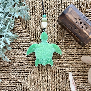 Sea Turtle Car Freshie Air Freshener Custom Turtle Lover Fragrance Room Diffuser Cute Gift Rear View Mirror Decoration Ocean Decor Ideas