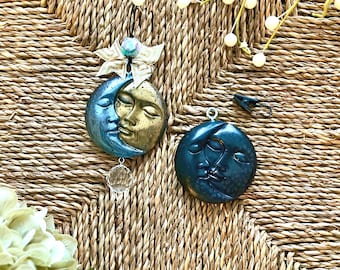 Handmade Sun Moon Car Freshie With Suncatcher