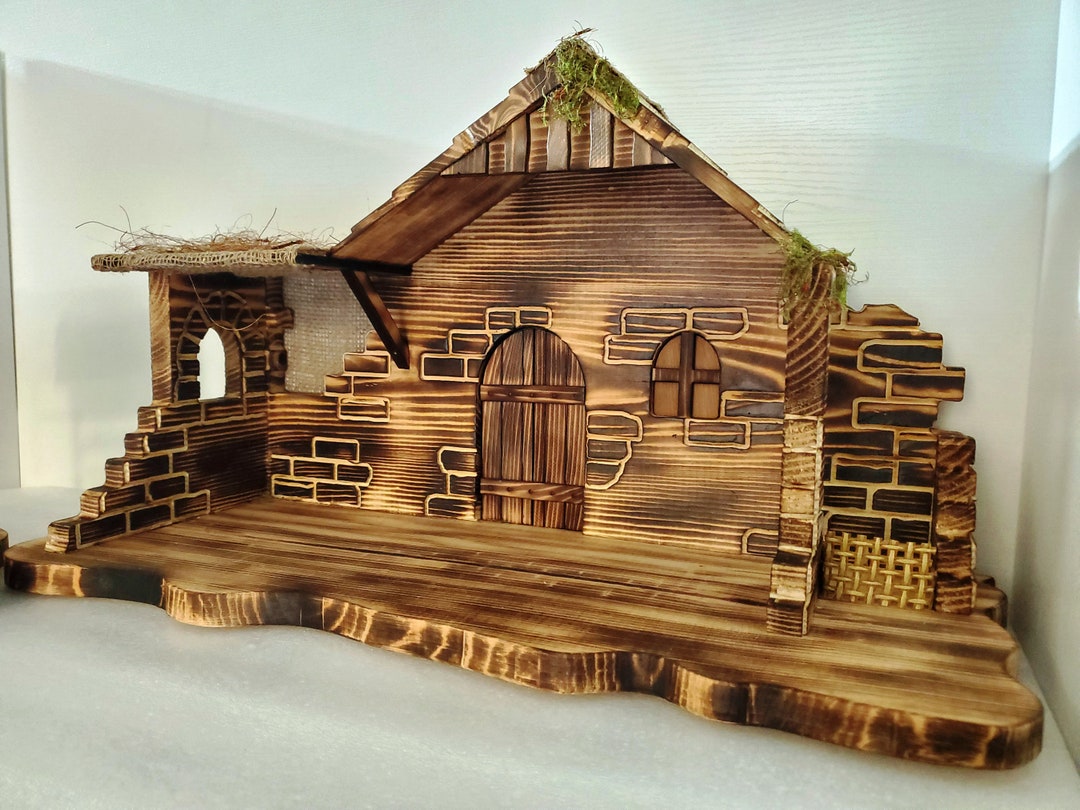 Nativity Stable ,christmas Manger ,creche Nativity ,manger,wood