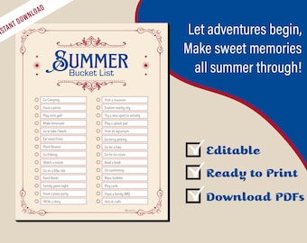 Patriotic Summer Bucket list