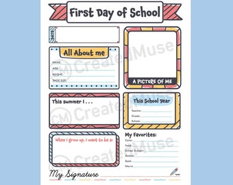 Printable First and Last Day of School Interview