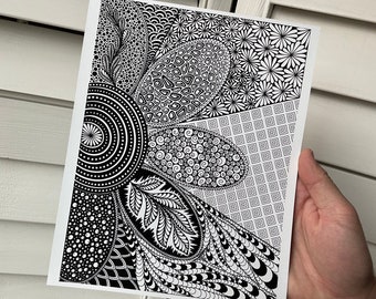 Zentangle flower