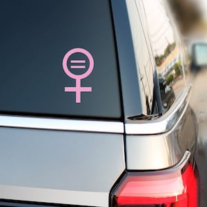 Female Sign Gender Equality Decal, Vinyl Waterproof Sticker, Women&#39;s Rights Feminist Sticker, Pro Choice, Car, Laptop, Water bottle decal