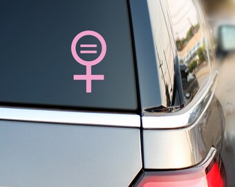 Female Sign Gender Equality Decal, Vinyl Waterproof Sticker, Women's Rights Feminist Sticker, Pro Choice, Car, Laptop, Water bottle decal