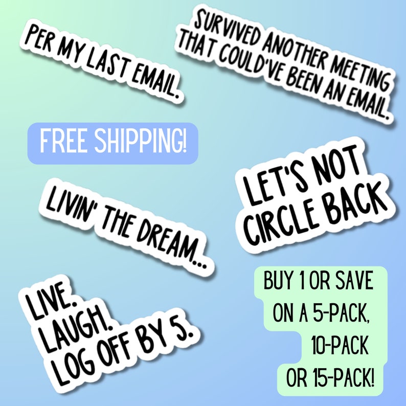 Corporate Lingo Stickers | Funny Office Humor Stickers | Coworker Gift ...