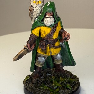 Male Elf Ranger Archer Druid  Painted Miniature Dungeons Dragons D&D DND Pathfinder Role Playing Miniatures