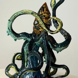 Reservoir Kraken Sea Monster Squid Painted Miniature Dungeons Dragons D&D DND Role Playing Miniatures DM monster Dungeon Master miniatures