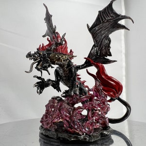 Nightmare Dragon Painted Miniatures Painted Mini Dungeons Dragons D&D DND Pathfinder Role Playing Miniatures Dungeon Master Monster Minis