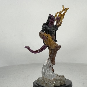 Male Tiefling Sorcerer Warlock Wizard Hand Painted Miniature Fire Dungeons Dragons D&D DND Pathfinder Role Playing Mini