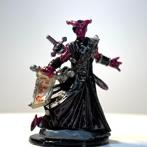 Male Tiefling Sorcerer Warlock Necromancer Cultist Hand Painted Miniature Dungeons Dragons D&D DND Pathfinder Role Playing Miniatures