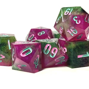 Handmade “Hither Thither” Sorcerer Wizard Fairy Pixie Dice for RPG TTRPG, Dungeons & Dragons/Pathfinder