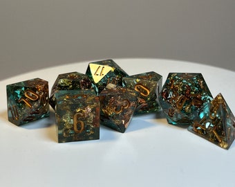 Handmade “Transmutation” Dice for RPG TTRPG, Dungeons & Dragons/Pathfinder