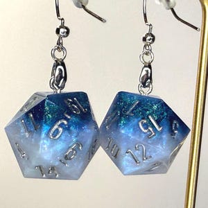 Dice Earring Set (2d20) DND Dungeons and Dragons Pathfinder TTRPG Nerd Jewlery D20 Dice Set Dangle Earrings
