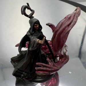 Female Human Necromancer Warlock Sorcerer Mage Eldrich Hand Painted Miniature Dungeons Dragons D&D DND Pathfinder Role Playing Miniatures
