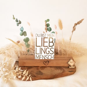 Kartenhalter Fotohalter Fotoständer für Blumen Trockenblumen personalisierte Fotoleiste Name Geschenk Hochzeit Holz Einzug Hochzeitsgeschenk