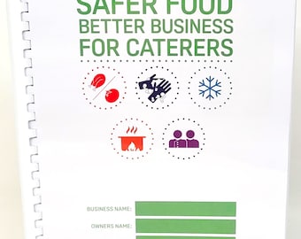 Safer Food Better Business For Caterers SFBB With 13 Month Diary - Spiral Bound Full Colour- Up-to-date for 2024