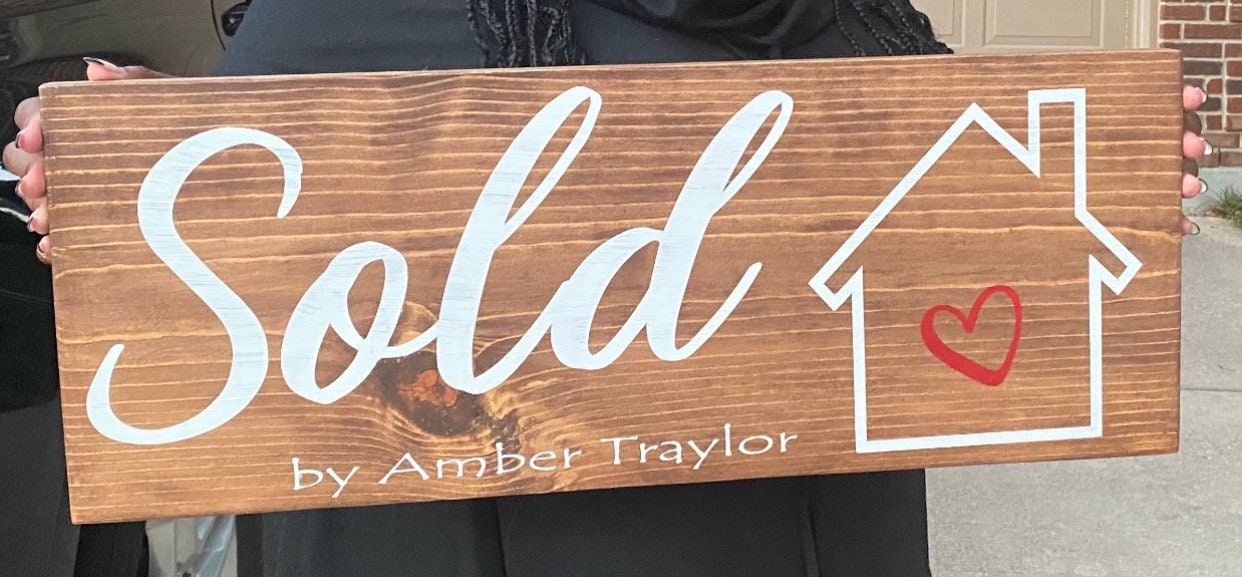 Sold Prop Sign Sold by Sign, Closing Sign, Real Estate Social Prop, Realtor Sold Prop ...