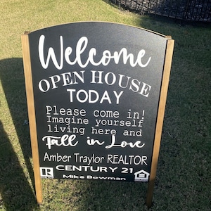 Personalized Real Estate Agent Sign, Custom Real Estate Open House Sign, Real Estate Marketing sign, Open House