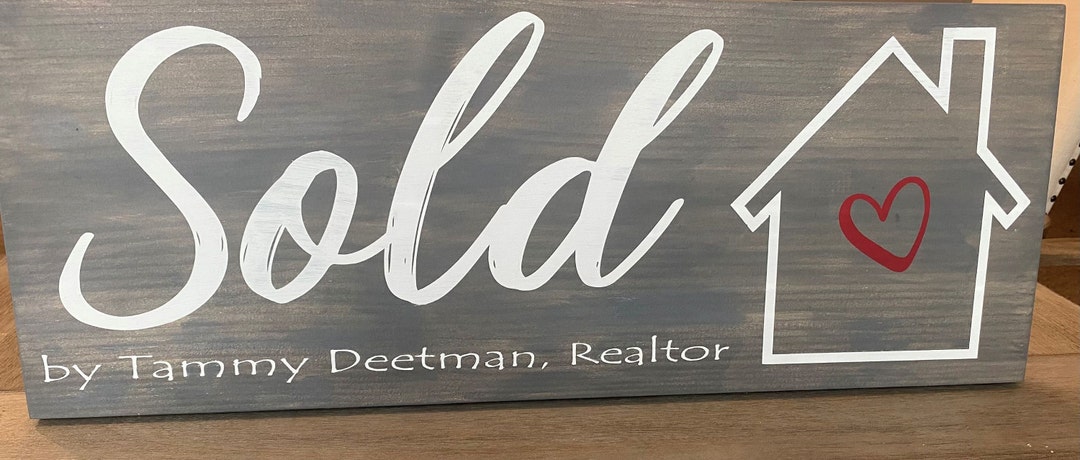 Sold Prop Sign Sold by Sign, Closing Sign, Real Estate Social Prop, Realtor Sold Prop ...
