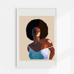 Rock a Afro like Lupita&#39;s, Queen, Black Woman, Black Girl Magic, BLM, Digital Download, Wall Art, Digital Art, Home Decor