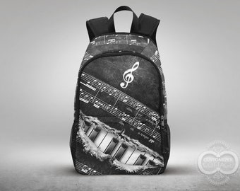 Piano with Sheet Music, Custom Made Backpack