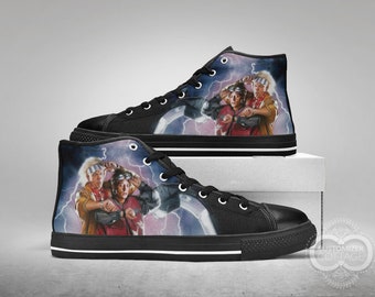 Time Traveller, Custom Made Black or White Shoes