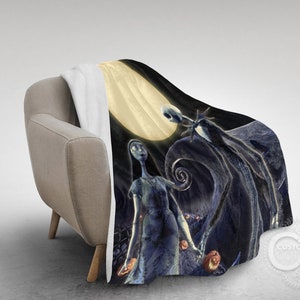 The Nightmare of Jack and Sally, Custom Made Ultra-Soft Micro Fleece Blanket