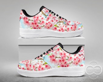 Cherry Blossom Japanese Flowers, Custom Made Low Top Shoes
