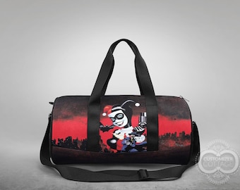 Comics Harley, Custom Made Gymbag, Travel Duffel Bag