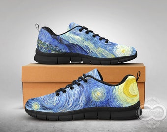 Starry Night painting, Custom Made Sports Shoes