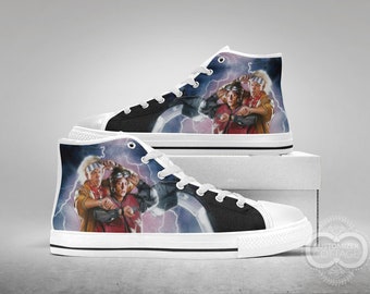 Time Traveller, Custom Made Black or White Shoes