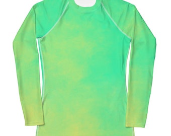 Yellow Green Women's Rash Guard