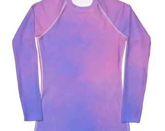 Pink & Purple Women's Rash Guard