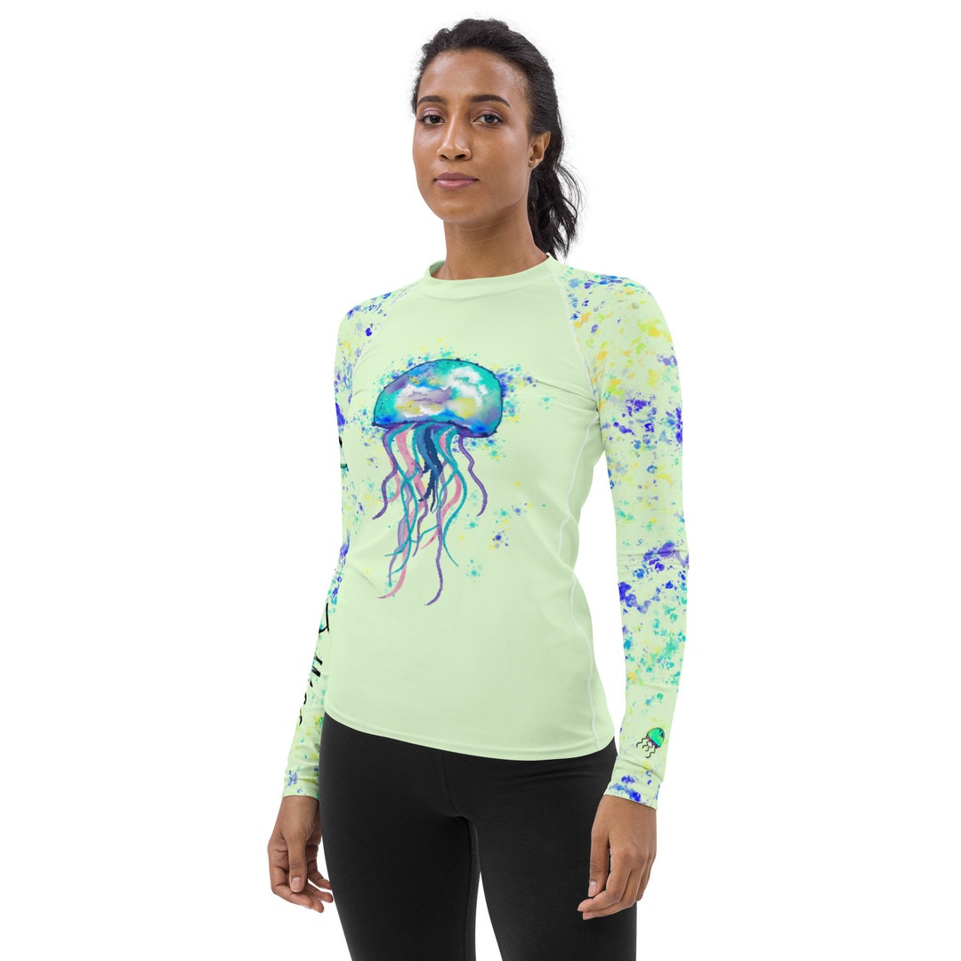 Jellyfish Women's Rash Guard Etsy