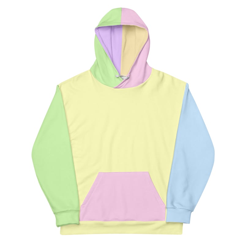 Color Block Pastel Hoodie
