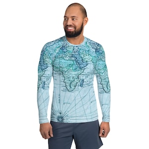 Mapa del Océano Guardia Rash Masculino