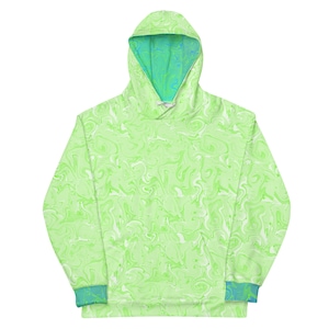 Green Marble Colored Cuff Unisex Hoodie