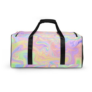 Unicorn Swirl Large Duffle bag, beach bag, gym bag, overnight bag, tote bag, school bag, carry on bag,  suitcase, beach, womens bag, mens