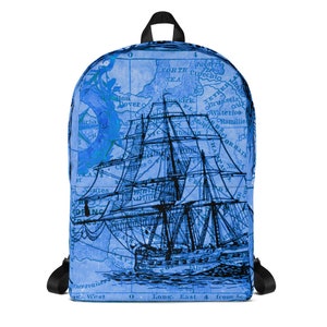 Mochila de barco pirata, bolsa de libros para niños, mochila para niños, bolso de lona, bolso de mano, mochila para adultos, bolso de mano, mochila linda, piratas, florida