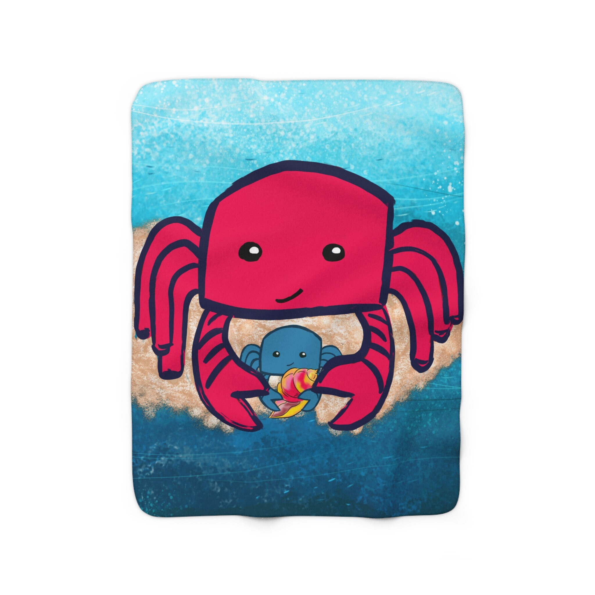 Baby Crab Sherpa Fleece Blanket