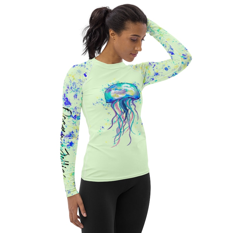 Jellyfish Women's Rash Guard Etsy