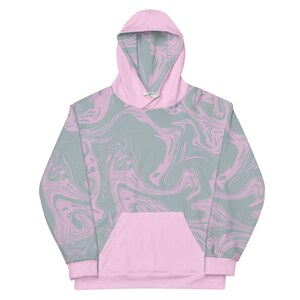 Roze marmeren unisex hoodie