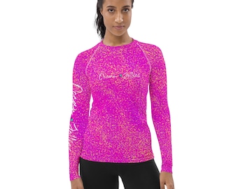 Pink Splatter Women's Rash Guard