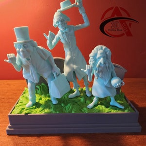 Haunted Mansion Three Hitchhikers 3D Printed Fan Inspired - Etsy