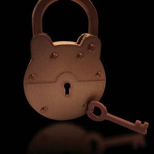 Hello Neighbor Copper Lock and Key - 3D Printed Pretend Play Set, Fan-Inspired