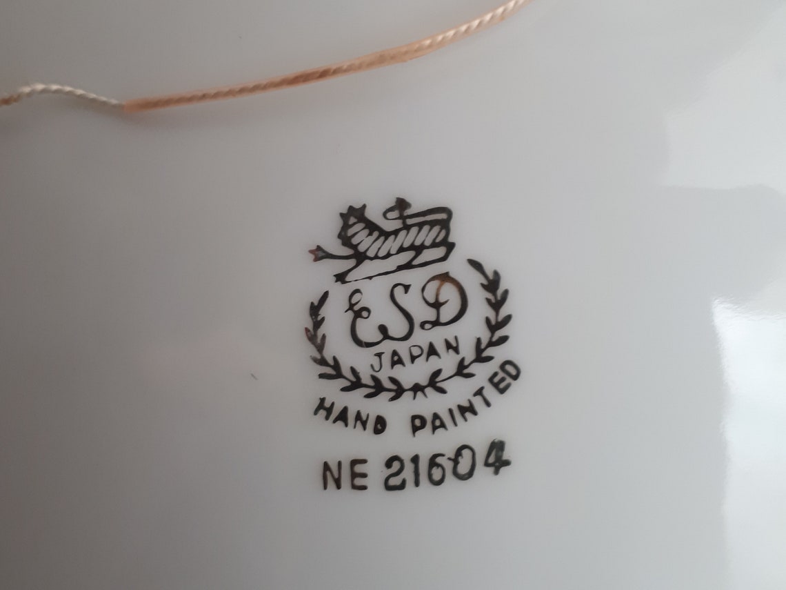 ESD Japan Hand Painted Porcelain Collectible Plate Roses Made Etsy